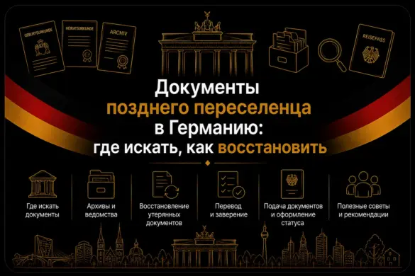 Документы позднего переселенца в Германию: где искать, как восстановить