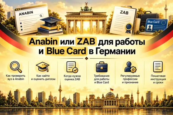 Anabin или ZAB для работы и Blue Card в Германии