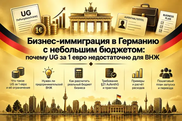 Бизнес-иммиграция в Германию с небольшим бюджетом: почему UG за 1 евро недостаточно для ВНЖ