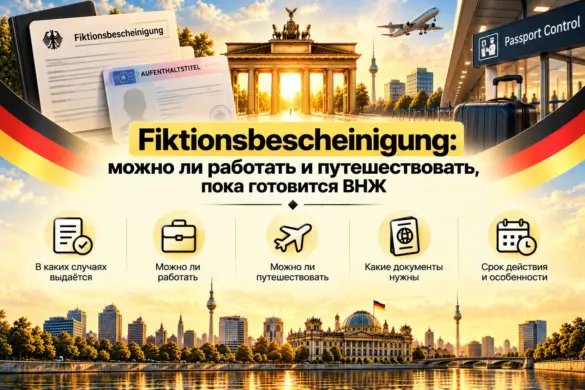 Fiktionsbescheinigung: можно ли работать и путешествовать, пока готовится ВНЖ