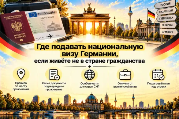 Где подавать национальную визу Германии, если живёте не в стране гражданства