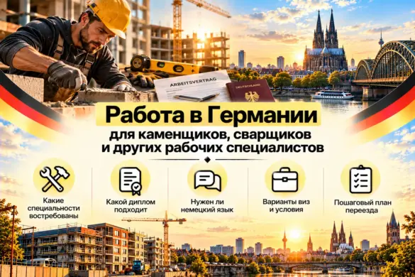 Работа в Германии для каменщиков сварщиков и других рабочих специалистов
