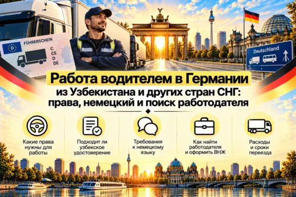 Работа водителем в Германии из Узбекистана и других стран СНГ: права, немецкий и поиск работодателя