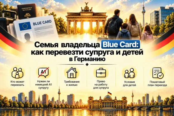 Семья владельца Blue Card: как перевезти супруга и детей в Германию